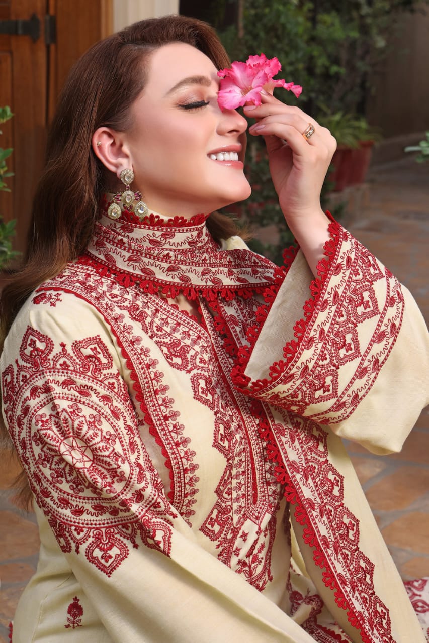 Nayrah Embroided 3 pc - Noor - e - Ujala