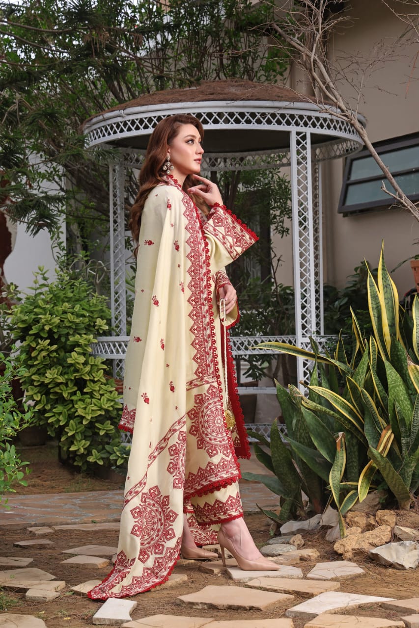 Nayrah Embroided 3 pc - Noor - e - Ujala