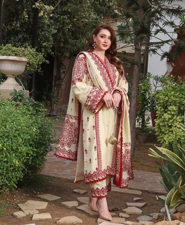Nayrah Embroided 3 pc - Noor - e - Ujala