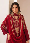 RED MIRACLE EMBROIDED 3 PC - Noor - e - Ujala