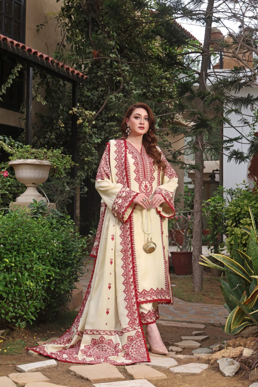 Nayrah Embroided 3 pc - Noor - e - Ujala