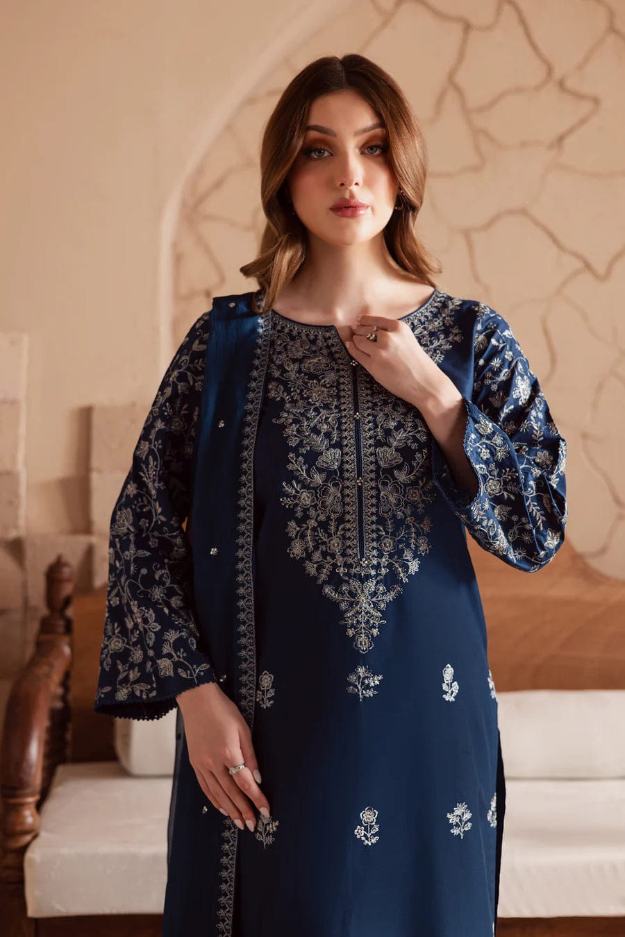 Sapphire Embroided 3 pc - Noor - e - Ujala