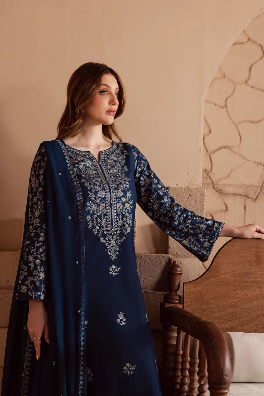 Sapphire Embroided 3 pc - Noor - e - Ujala