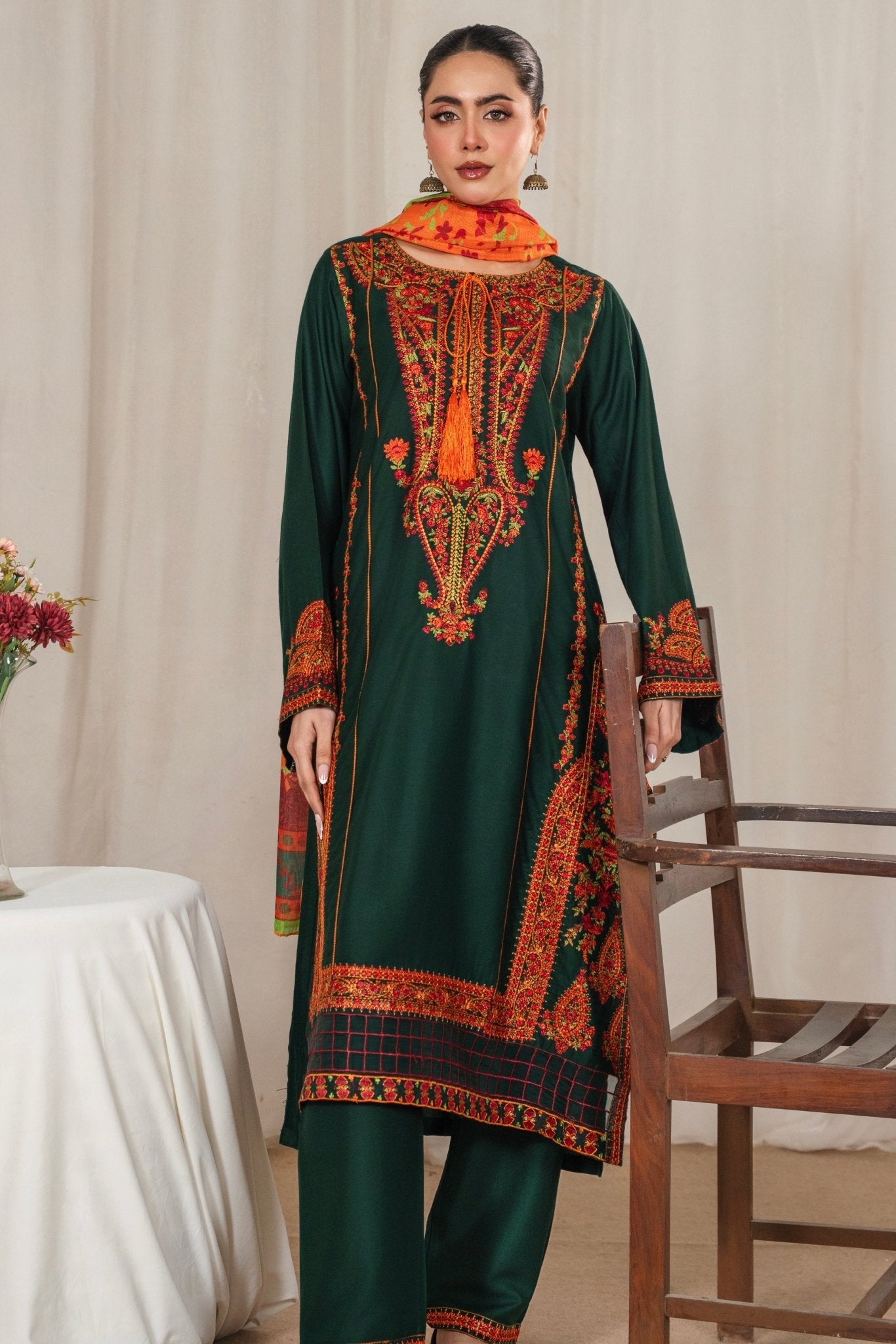 RANYA EMBROIDED 3 PC - Noor - e - Ujala