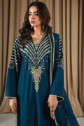BLUE MIRACLE 3 PC EMBROIDED - Noor - e - Ujala