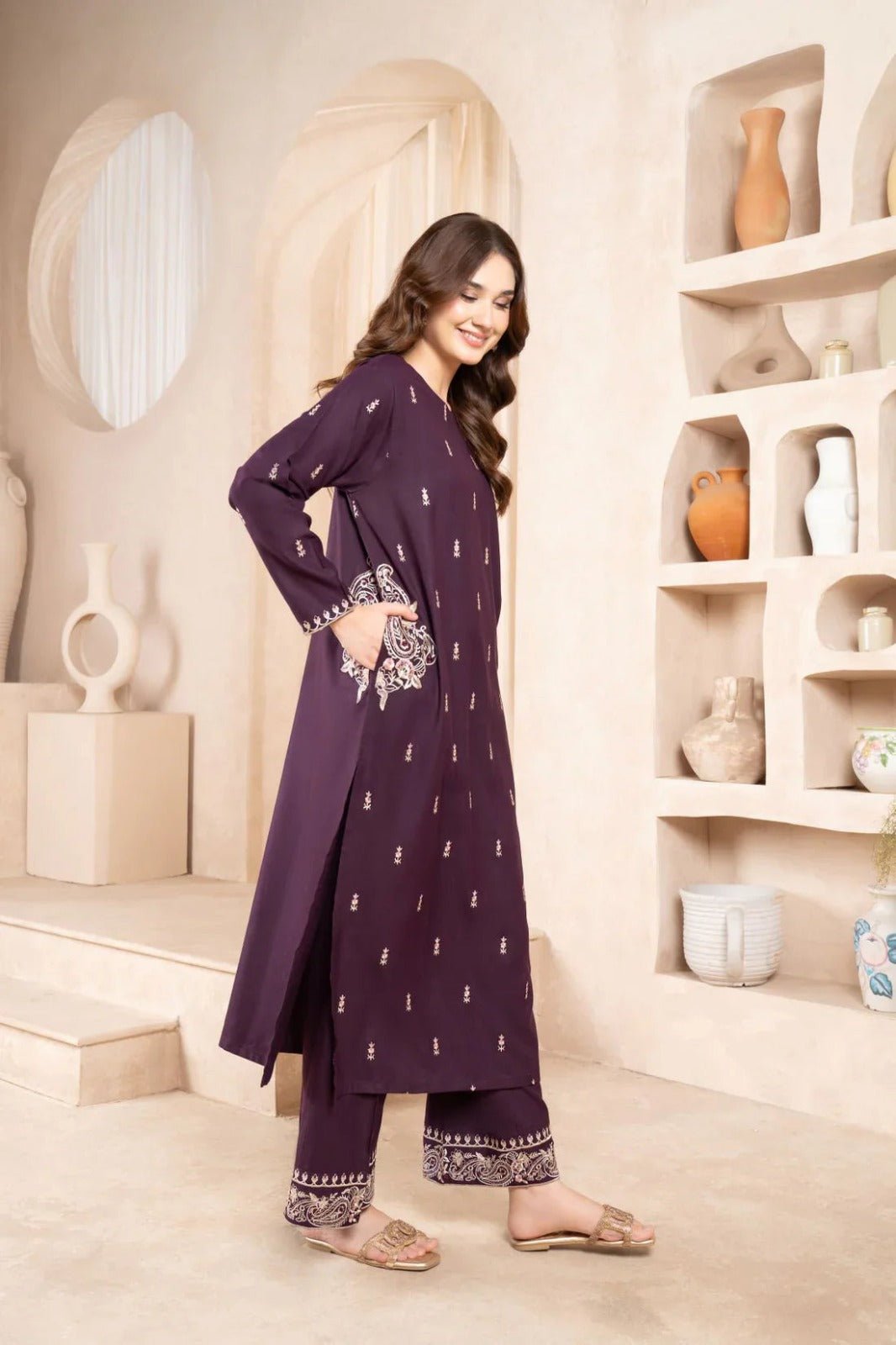 NAAZ EMBROIDERY 2PC - Noor - e - Ujala
