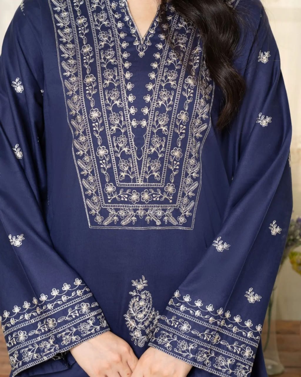 SITARA LONG LENGHT EMBROIDERY 2PC - Noor - e - Ujala