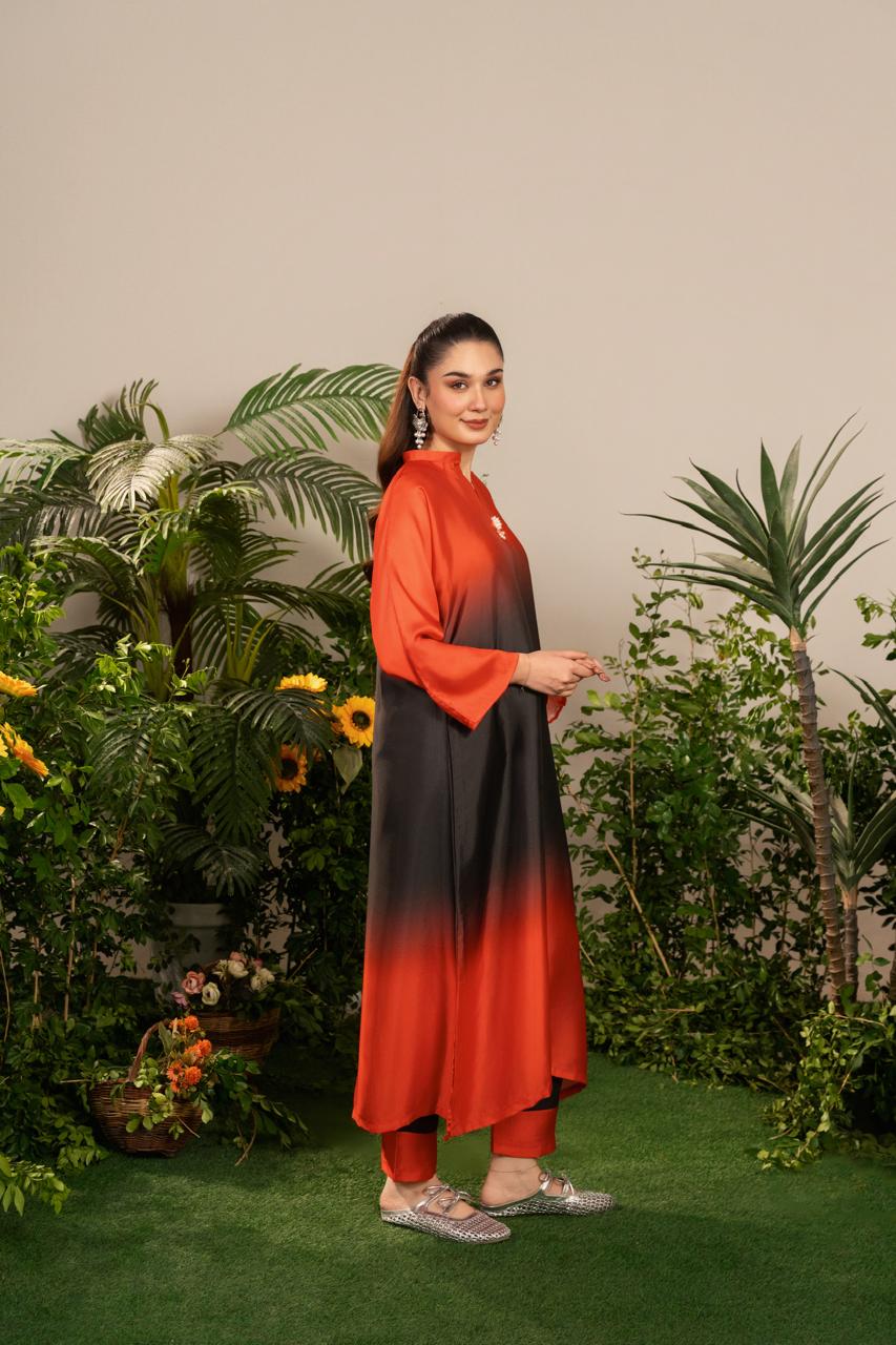SCARLET 2 PC PRINTED CO - ORD SETS - Noor - e - Ujala