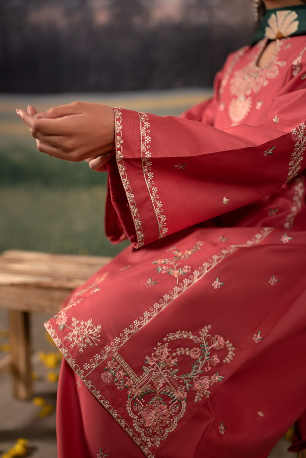 MELON EMBROIDED 2 PC - Noor - e - Ujala
