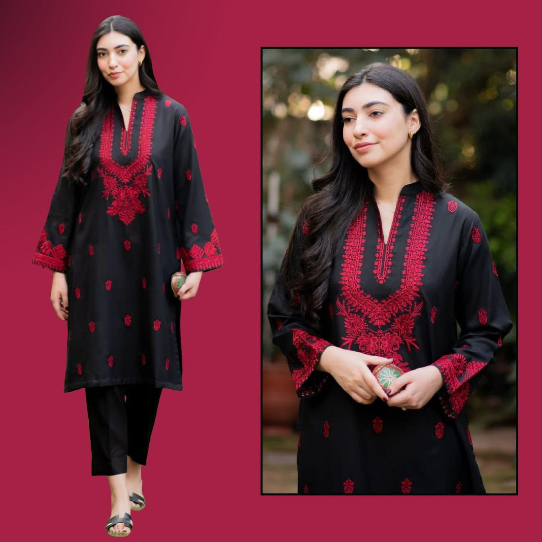 AURA EMBROIDED 2 PC - Noor - e - Ujala