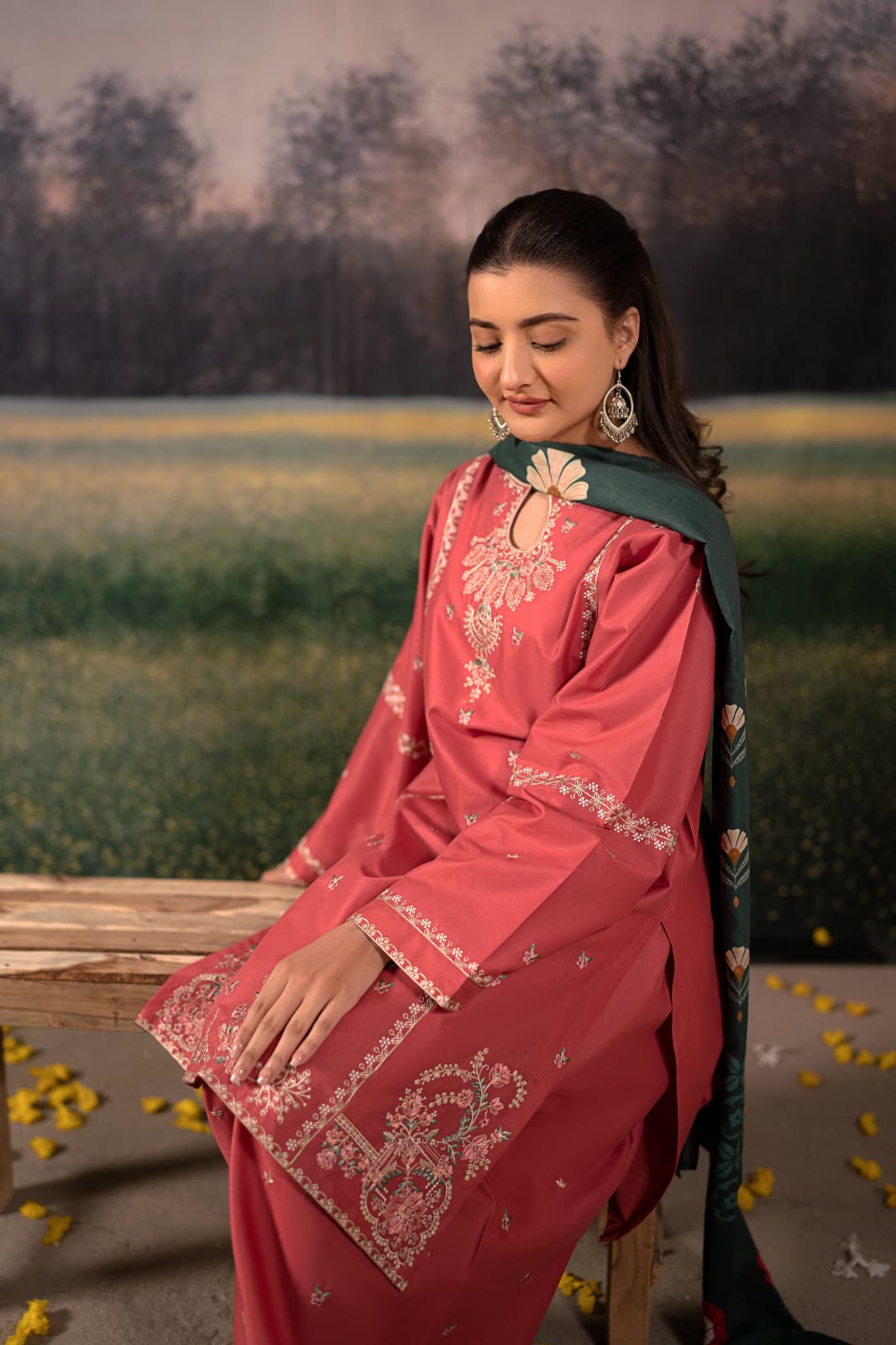 MELON EMBROIDED 2 PC - Noor - e - Ujala