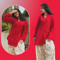 Red cherry embroided 2 pc - Noor - e - Ujala