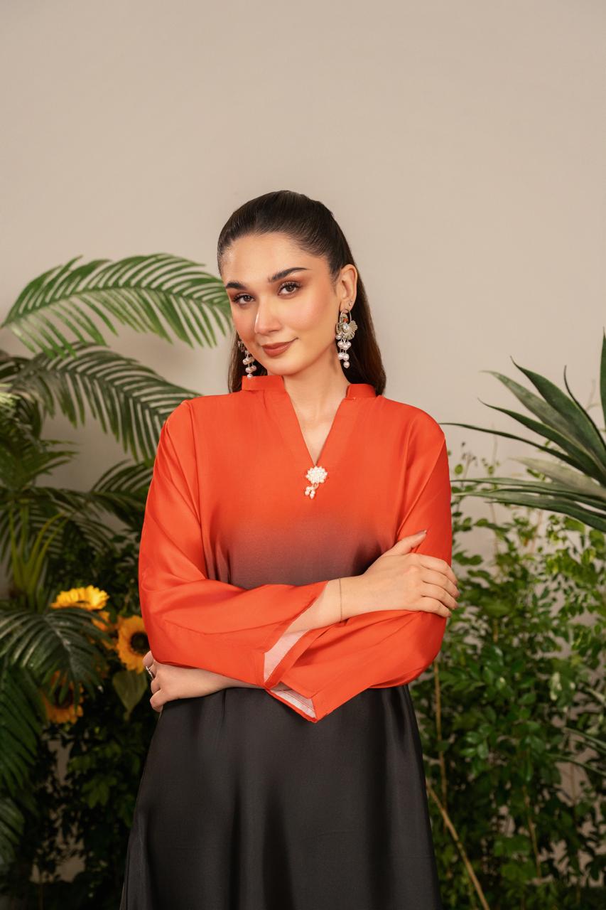 SCARLET 2 PC PRINTED CO - ORD SETS - Noor - e - Ujala