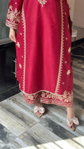 CRANBERRY Embroided 2 pc - Noor - e - Ujala